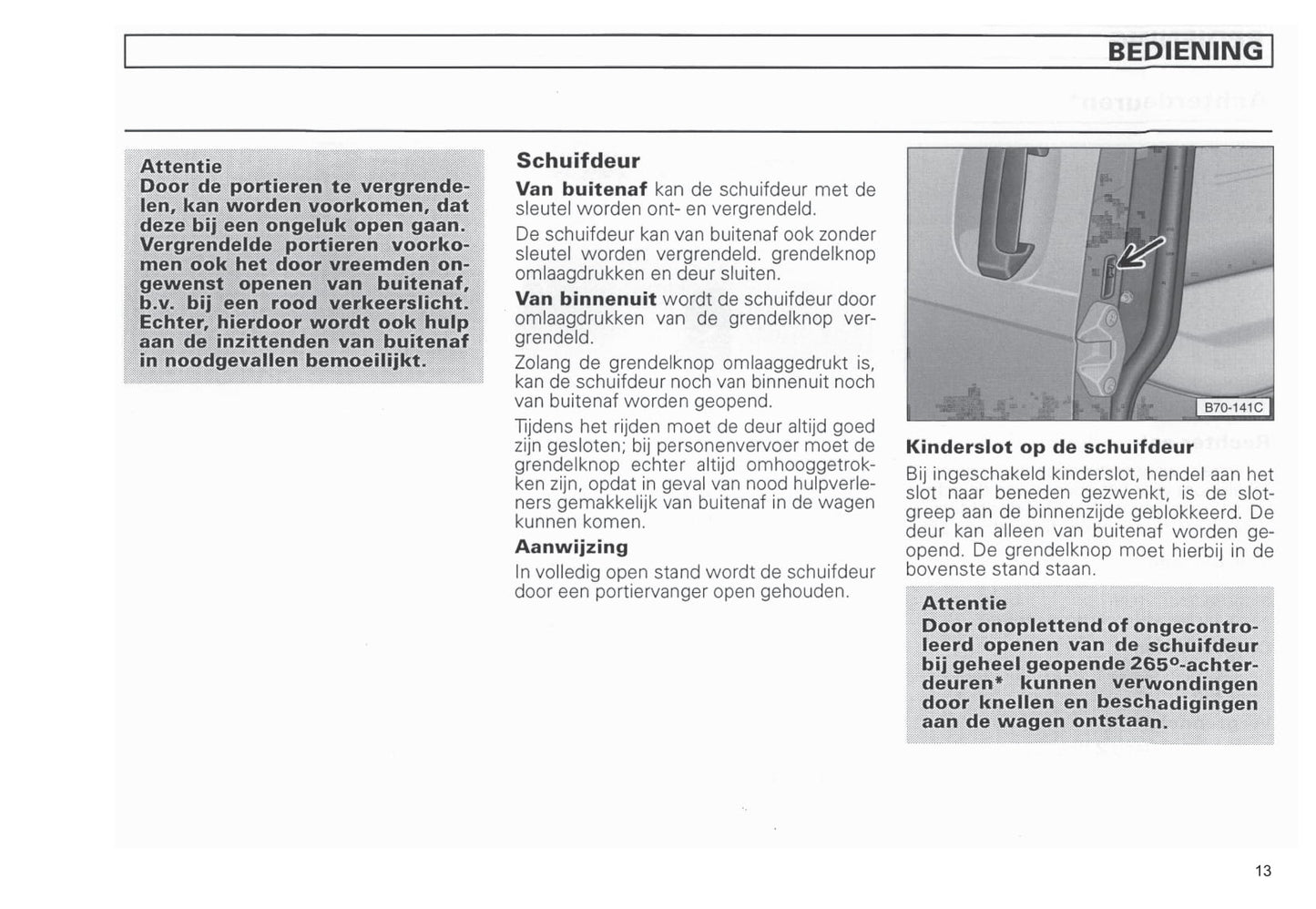 1990-2003 Volkswagen Caravelle/Multivan/Transporter Owner's Manual | Dutch