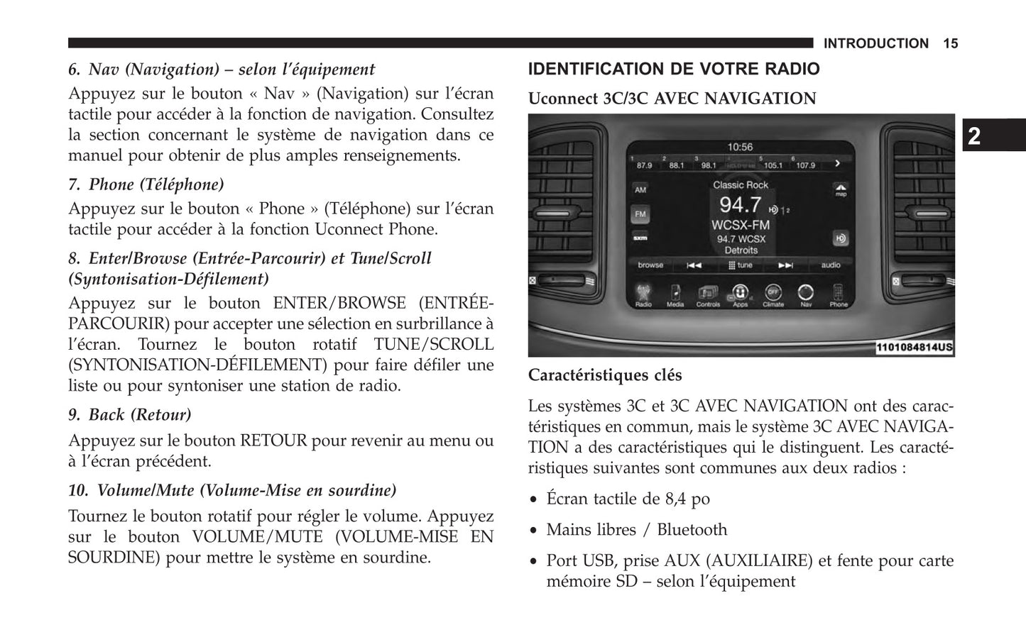 Jeep System Uconnect 3C3C Guide d'utilisation 2018