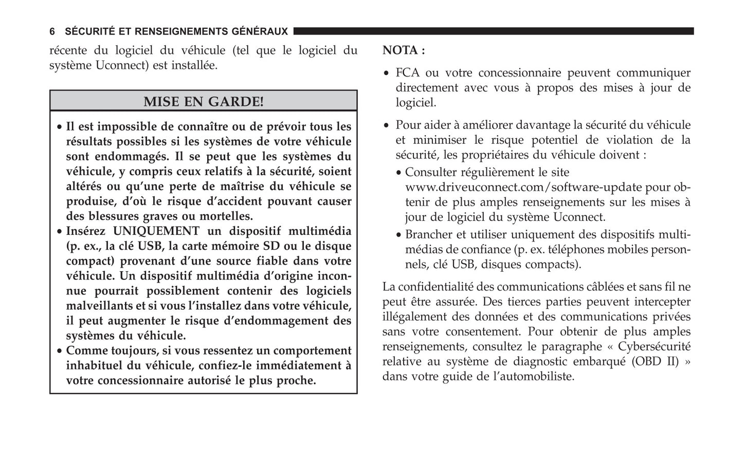 Jeep System Uconnect 3C3C Guide d'utilisation 2018