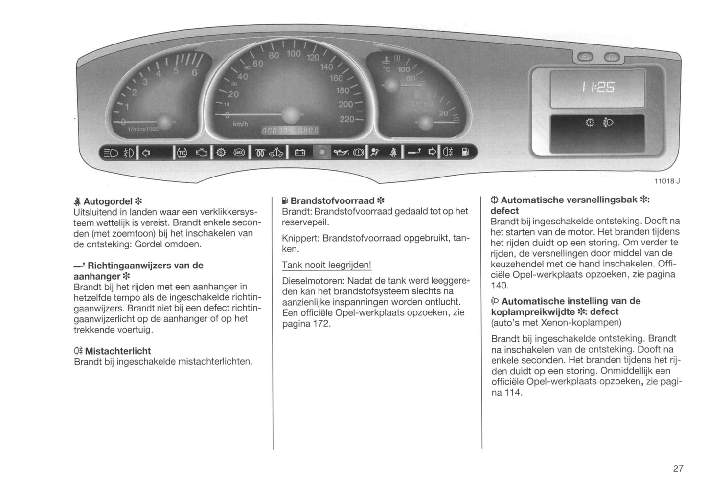 1995-1999 Opel Vectra Gebruikershandleiding | Nederlands