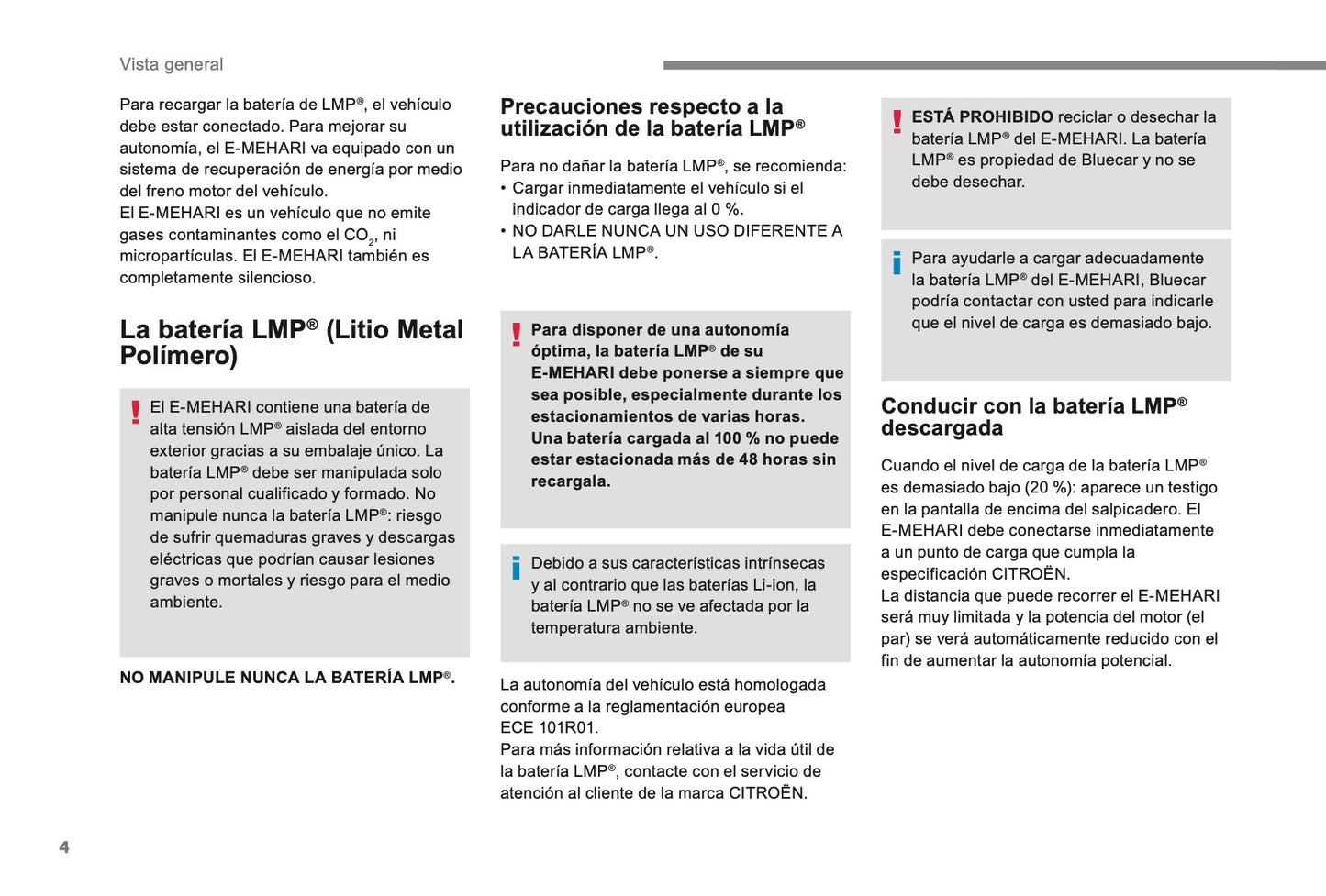 2016-2023 Citroën E-Mehari Manuel du propriétaire | Espagnol