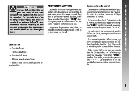 Alfa Romeo 156 Autoradio Guide d'utilisation 2004 - 2007