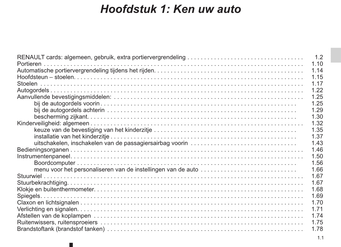 2011-2012 Renault Mégane Bedienungsanleitung | Niederländisch