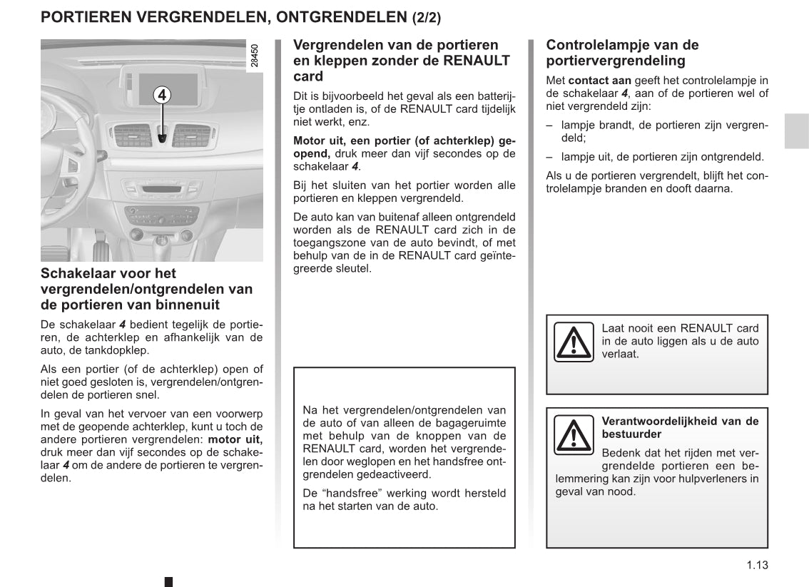 2011-2012 Renault Mégane Bedienungsanleitung | Niederländisch