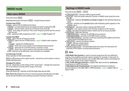 Skoda Amundsen+ Navigation System Owner's Manual 2013