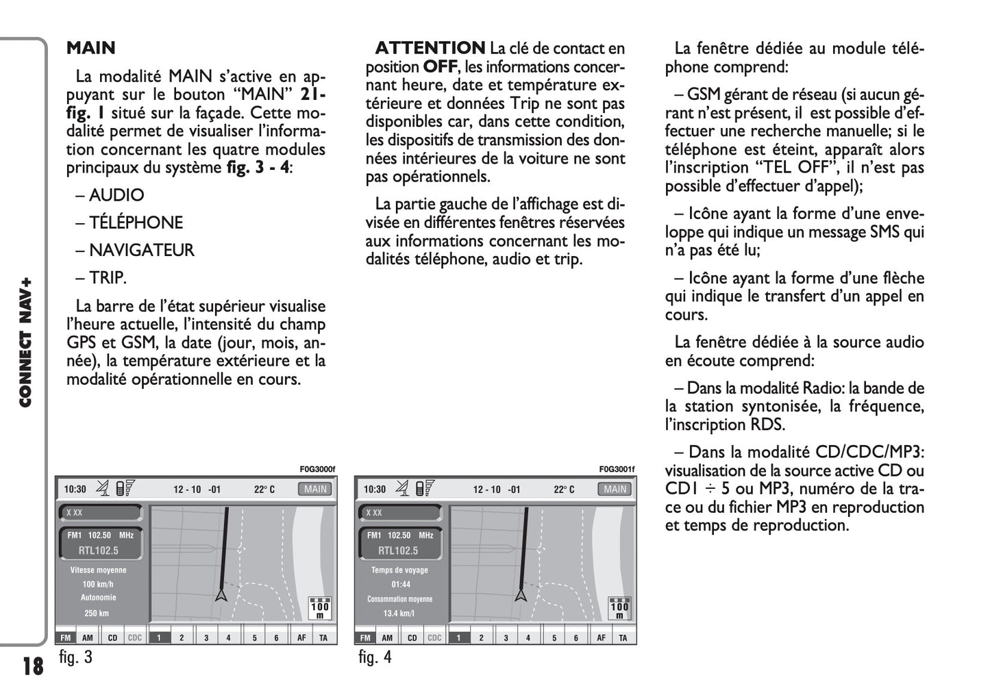 Fiat Panda CONNECT Nav+ Guide d'utilisation 2005 - 2006