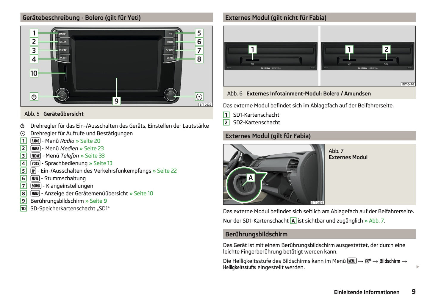 Skoda Amundsen Und Bolero Infotainment Bedienungsanleitung 2016