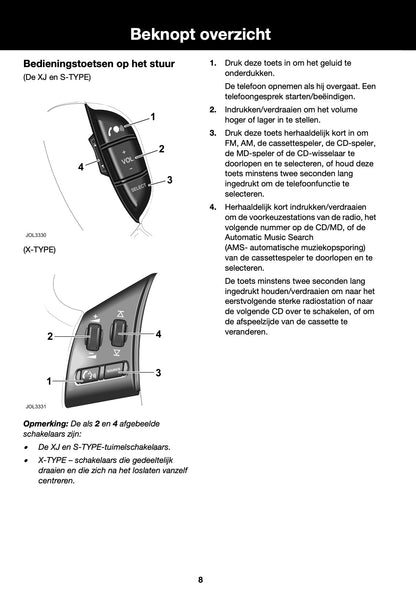 Jaguar XJ Geluidsinstallatie Handleiding