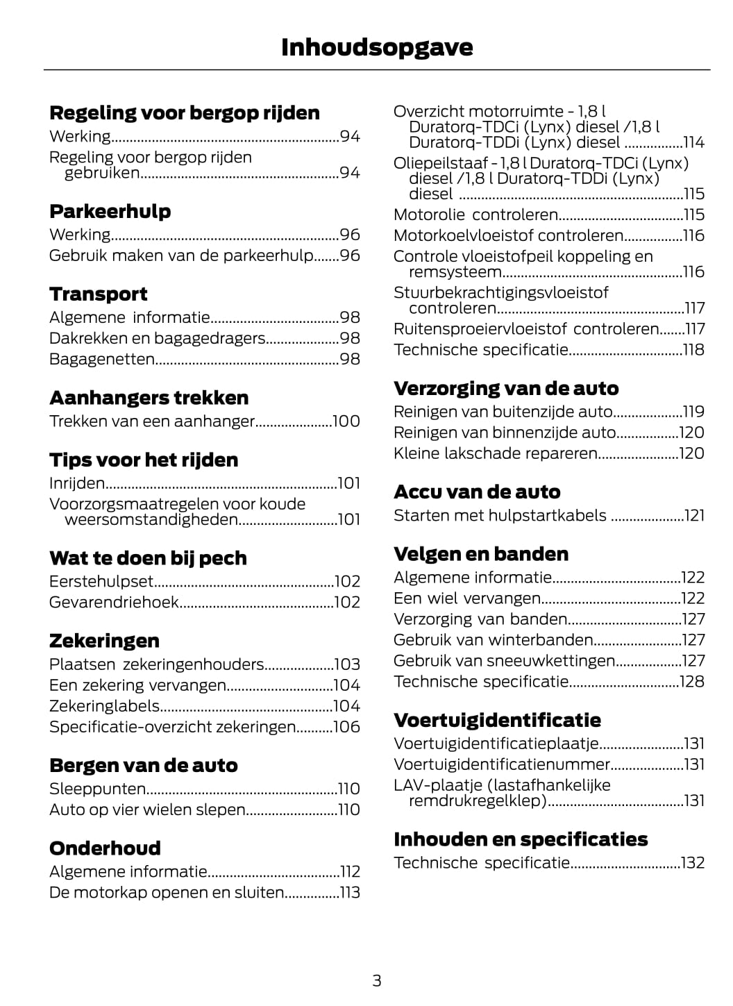 2011 Ford Tourneo Connect / Transit Connect Gebruikershandleiding | Nederlands