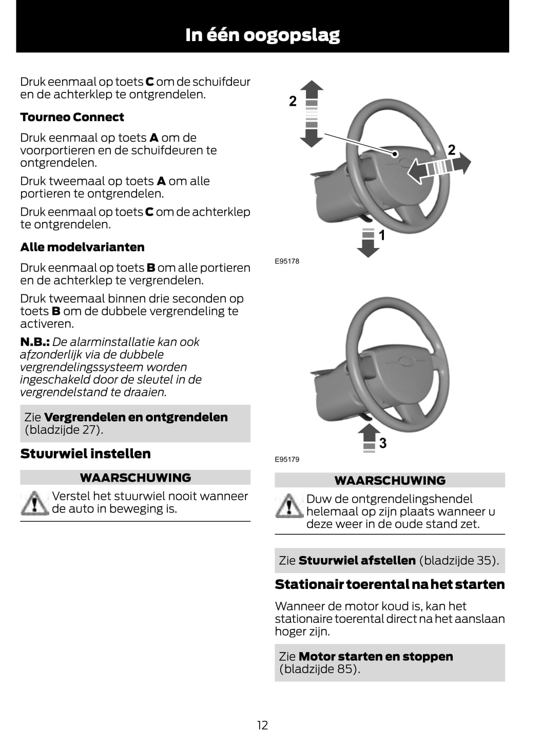 2011 Ford Tourneo Connect / Transit Connect Gebruikershandleiding | Nederlands