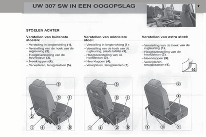 2003-2004 Peugeot 307 SW Manuel du propriétaire | Néerlandais