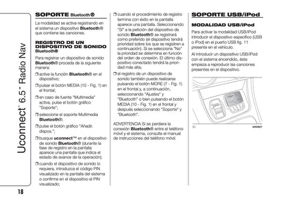 Alfa Romeo Giulietta Uconnect 6.5 Radio Nav Instrucciones 2016 - 2021