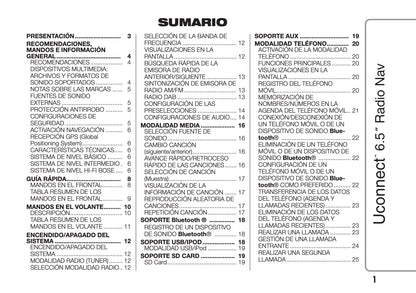 Alfa Romeo Giulietta Uconnect 6.5 Radio Nav Instrucciones 2016 - 2021