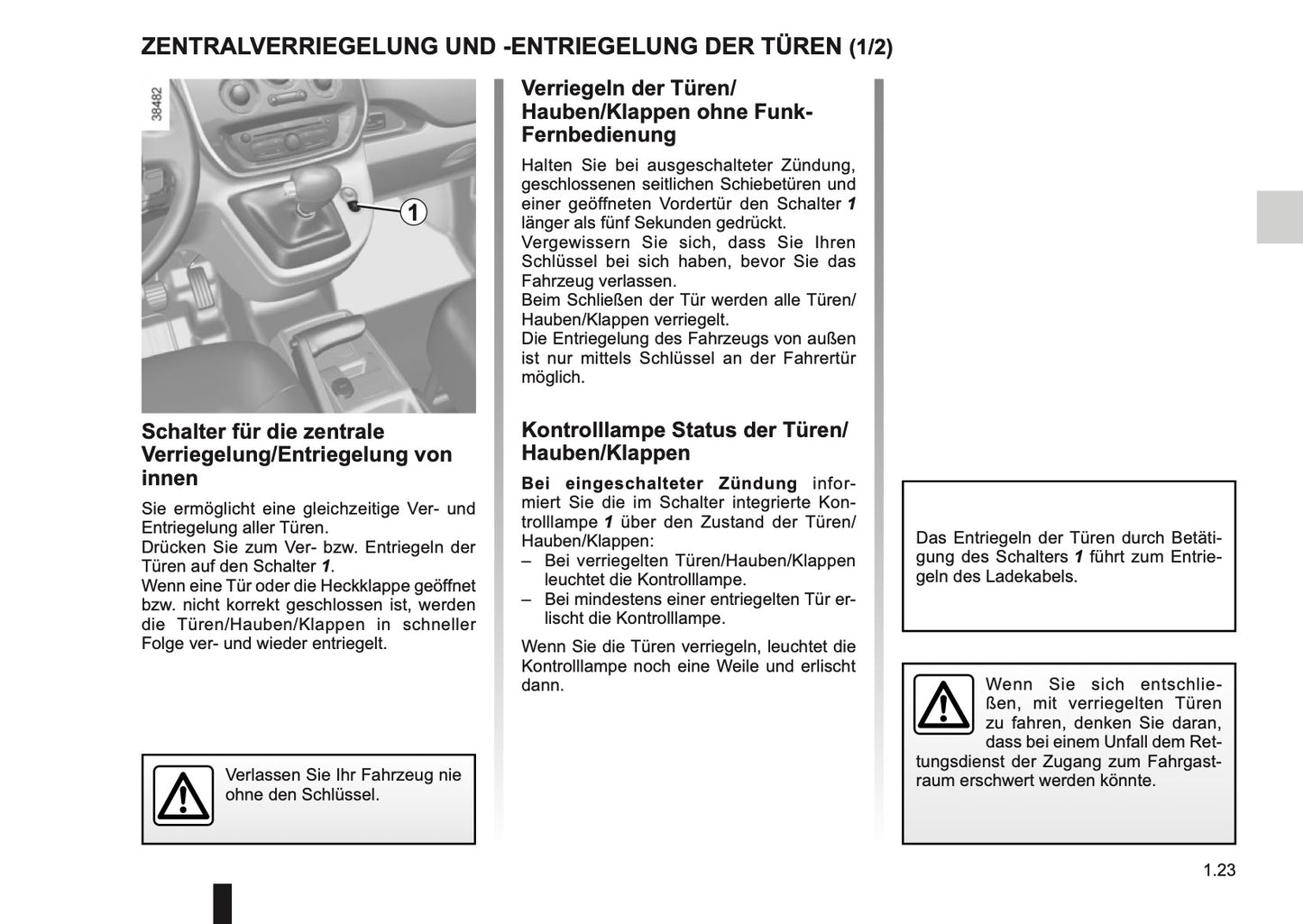 2014-2015 Renault Kangoo Z.E. Owner's Manual | German