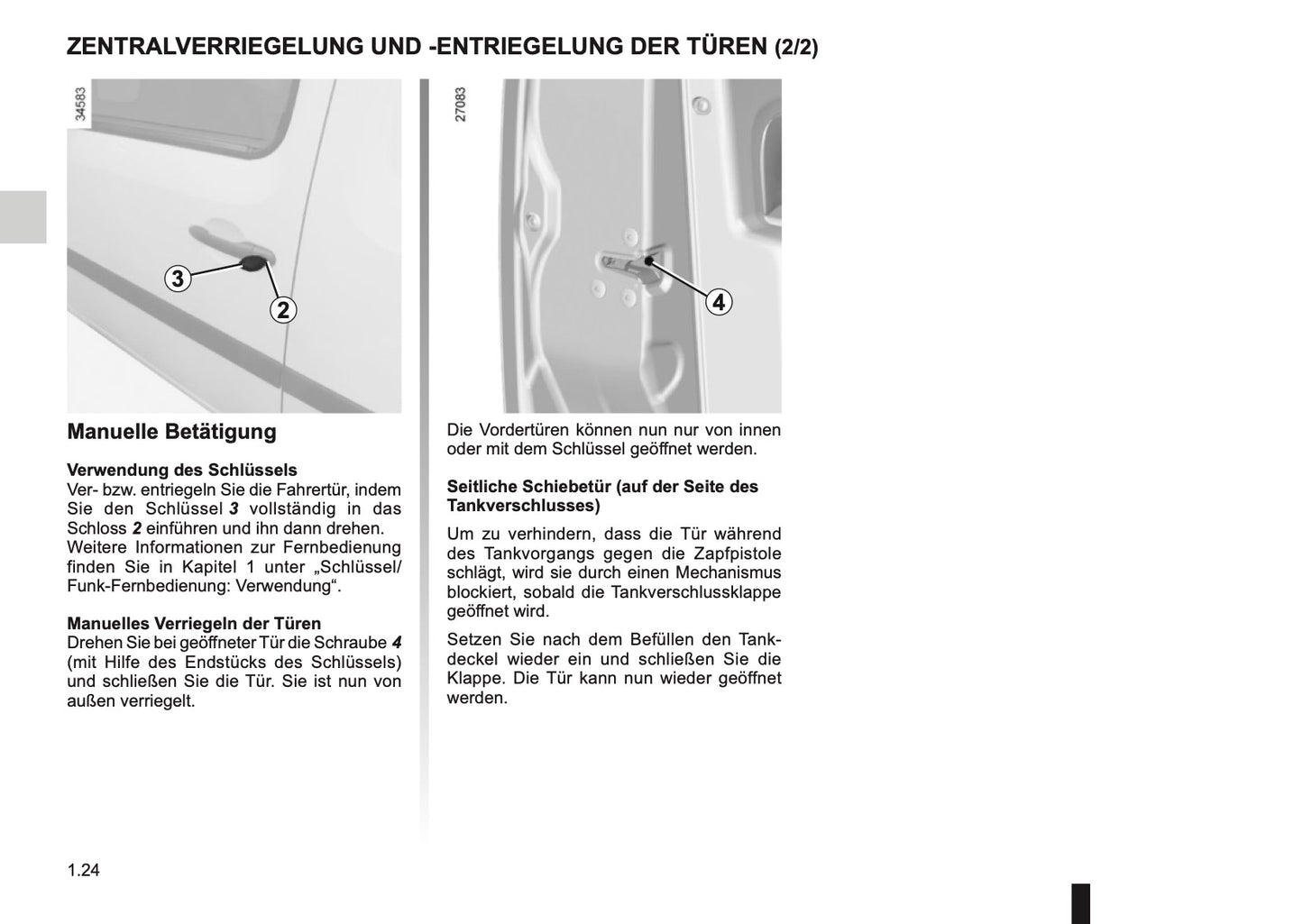 2014-2015 Renault Kangoo Z.E. Owner's Manual | German