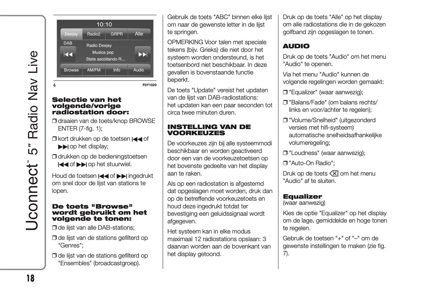 Jeep Renegade Uconnect Radio Nav 5.0 Handleiding 2015