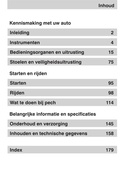 1999-2005 Ford Focus Owner's Manual | Dutch