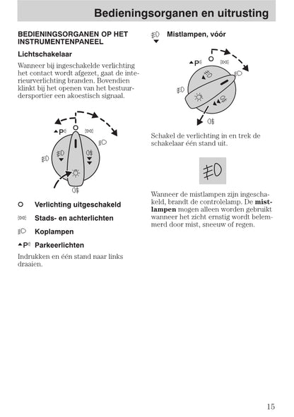 1999-2005 Ford Focus Owner's Manual | Dutch