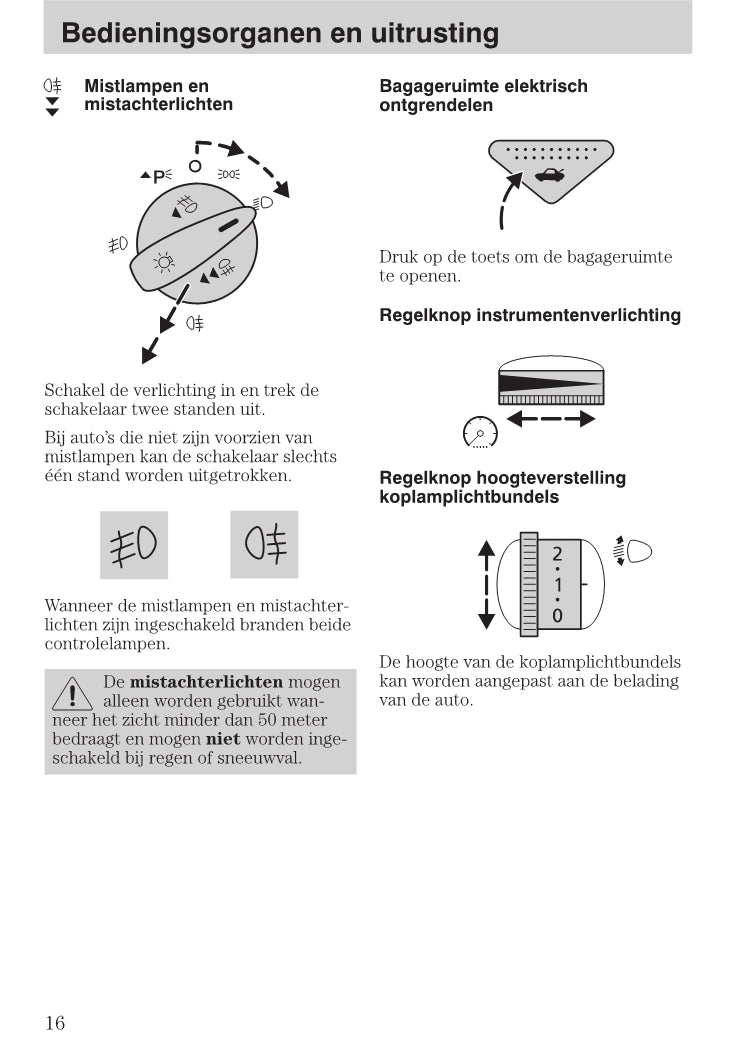 1999-2005 Ford Focus Owner's Manual | Dutch