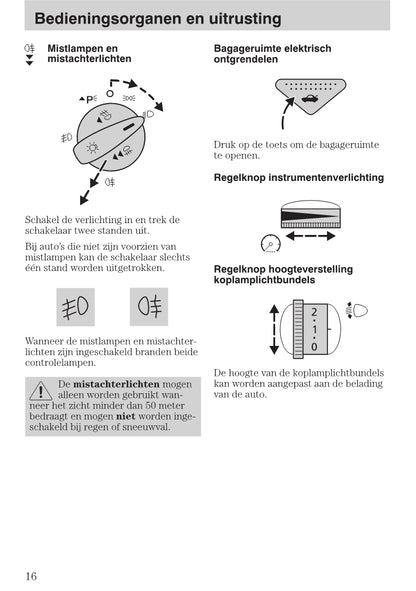 1999-2005 Ford Focus Owner's Manual | Dutch