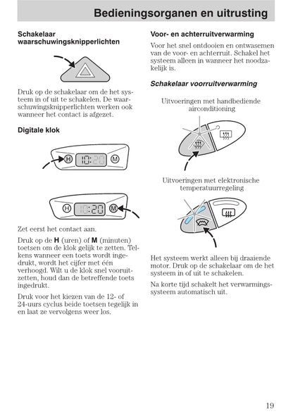 1999-2005 Ford Focus Owner's Manual | Dutch