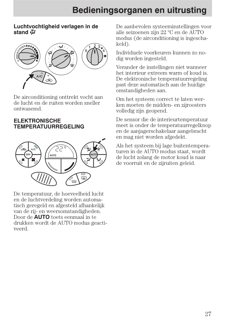 1999-2005 Ford Focus Owner's Manual | Dutch