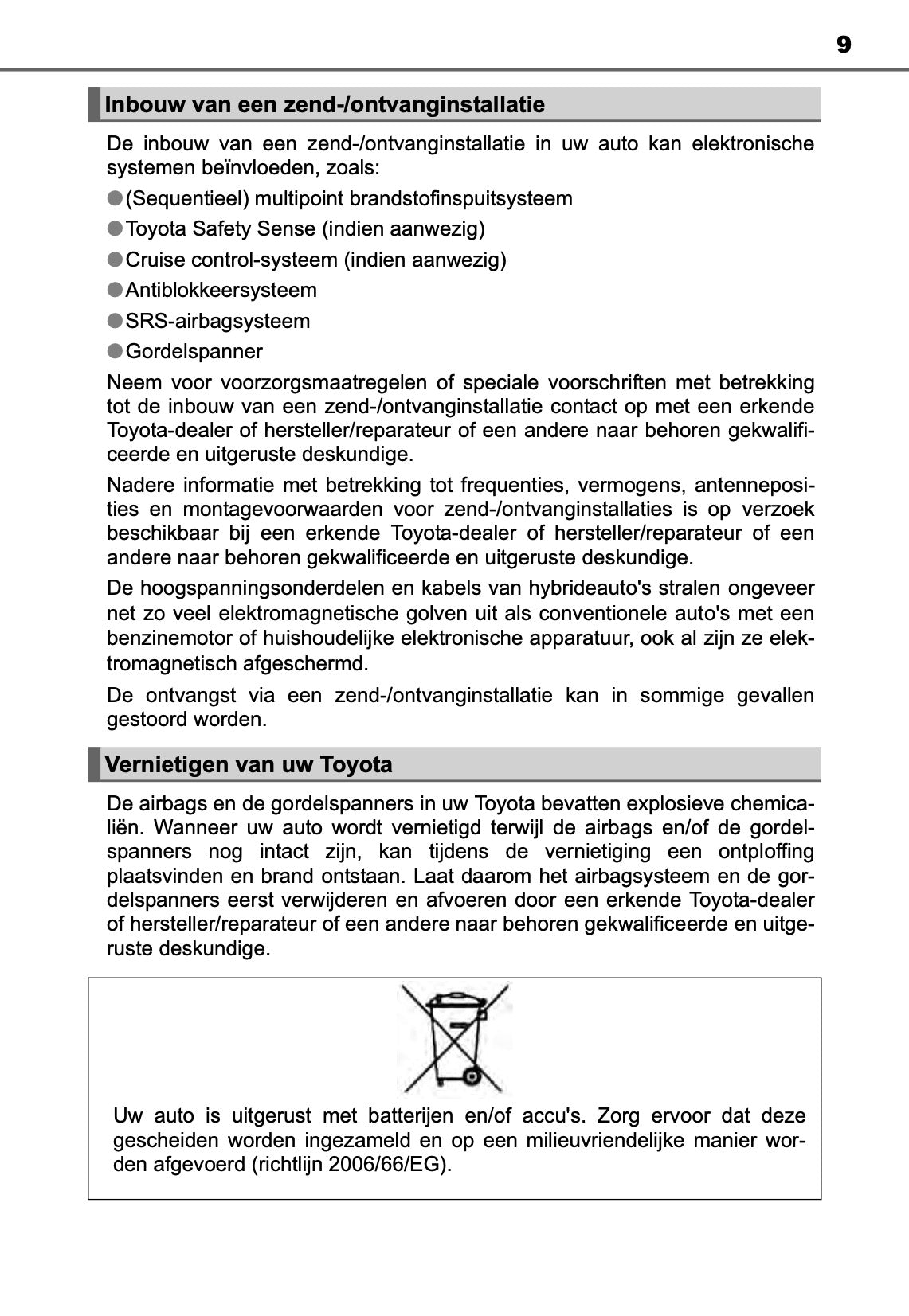 2017-2018 Toyota Auris Hybrid Touring Sports Gebruikershandleiding | Nederlands