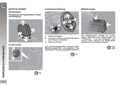 2012-2013 Peugeot 5008 Manuel du propriétaire | Allemand