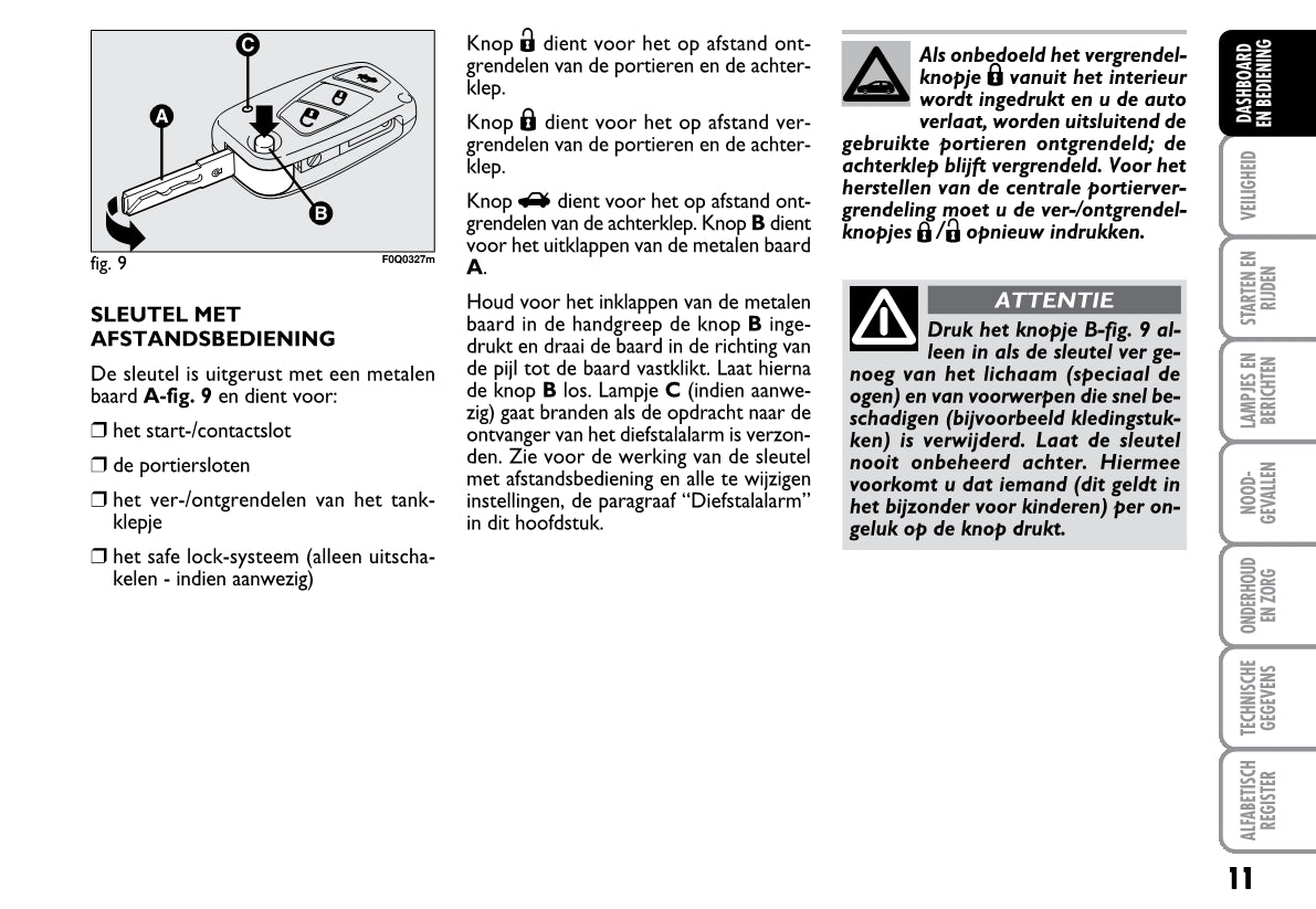 2008-2009 Fiat Bravo Gebruikershandleiding | Nederlands