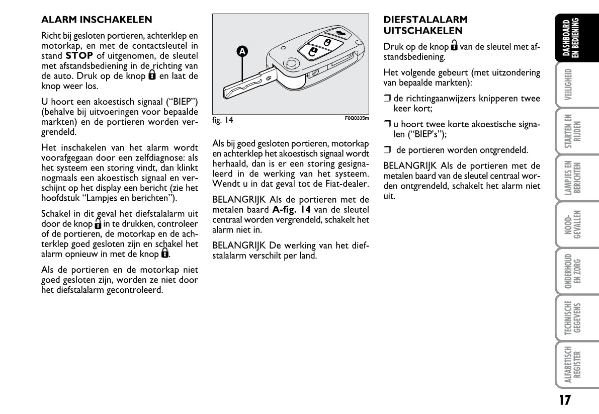 2008-2009 Fiat Bravo Gebruikershandleiding | Nederlands