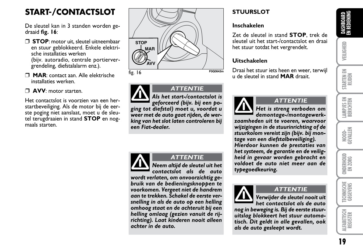 2008-2009 Fiat Bravo Gebruikershandleiding | Nederlands