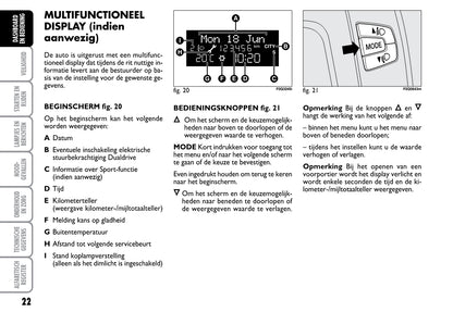 2008-2009 Fiat Bravo Gebruikershandleiding | Nederlands