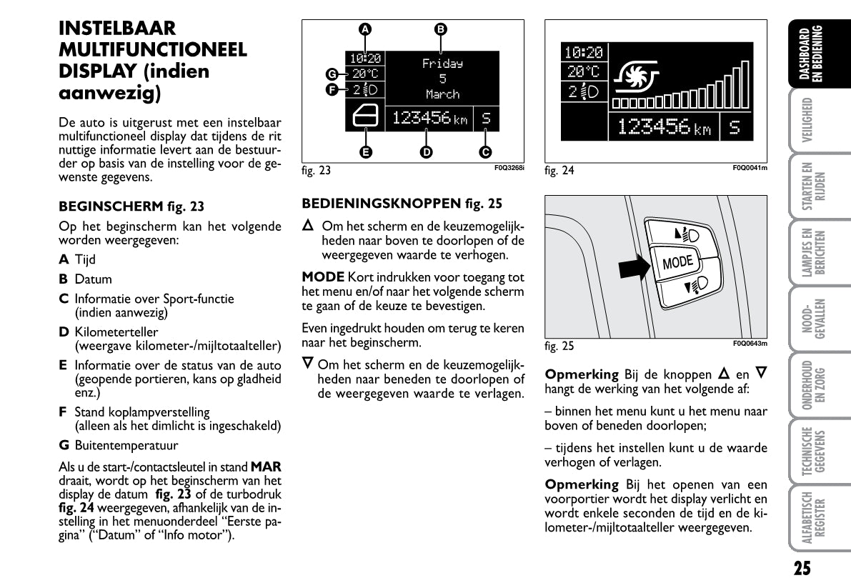 2008-2009 Fiat Bravo Gebruikershandleiding | Nederlands