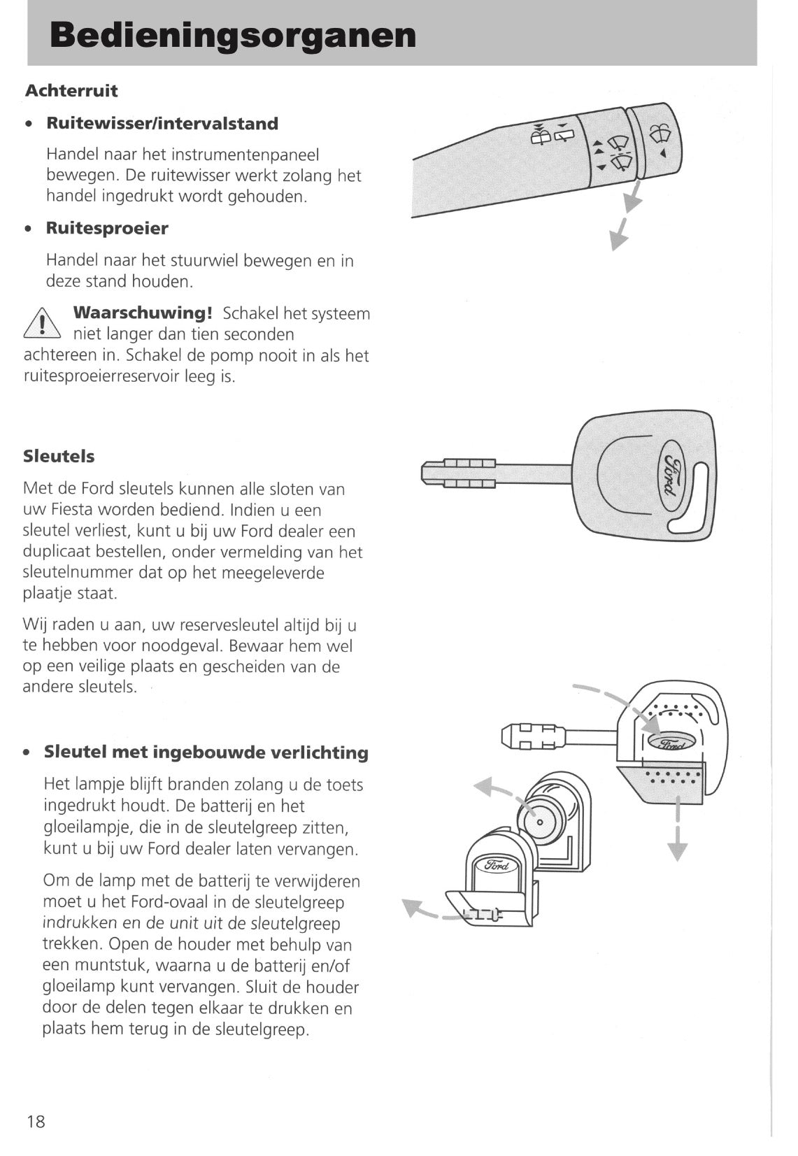 1995-1999 Ford Fiesta Gebruikershandleiding | Nederlands