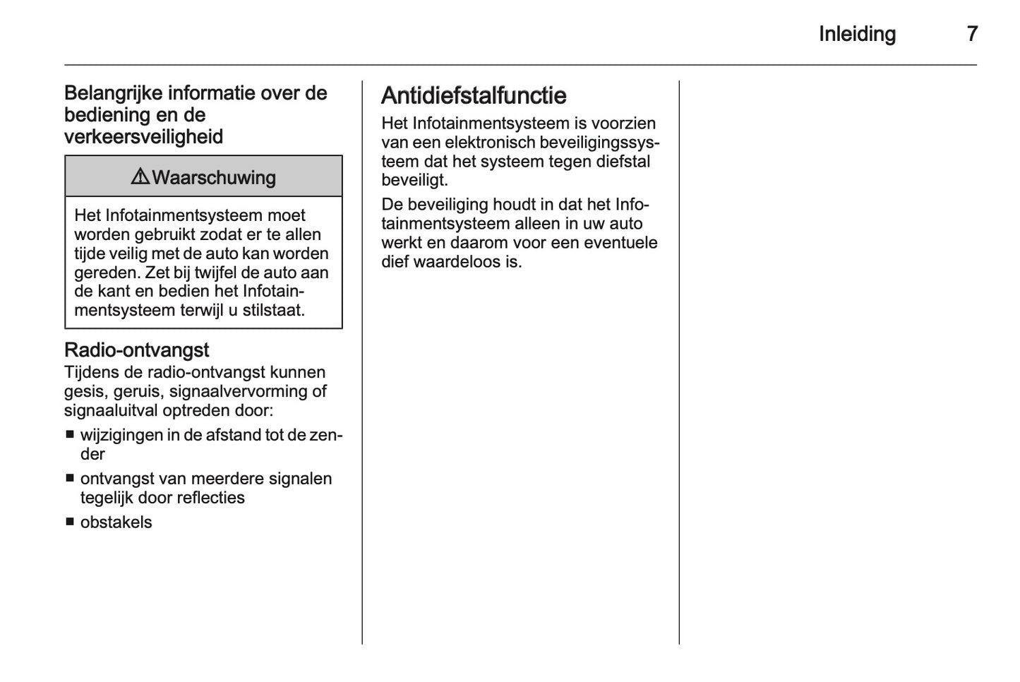 Opel Adam Infotainment System Handleiding 2013 - 2017