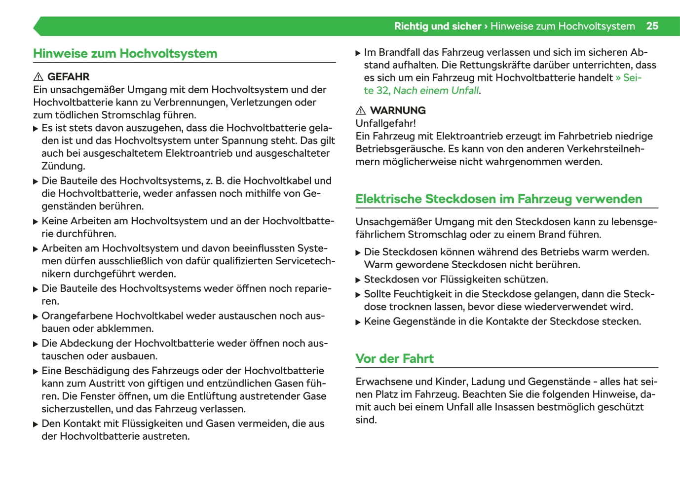 2020-2021 Skoda Enyaq iV Owner's Manual | German