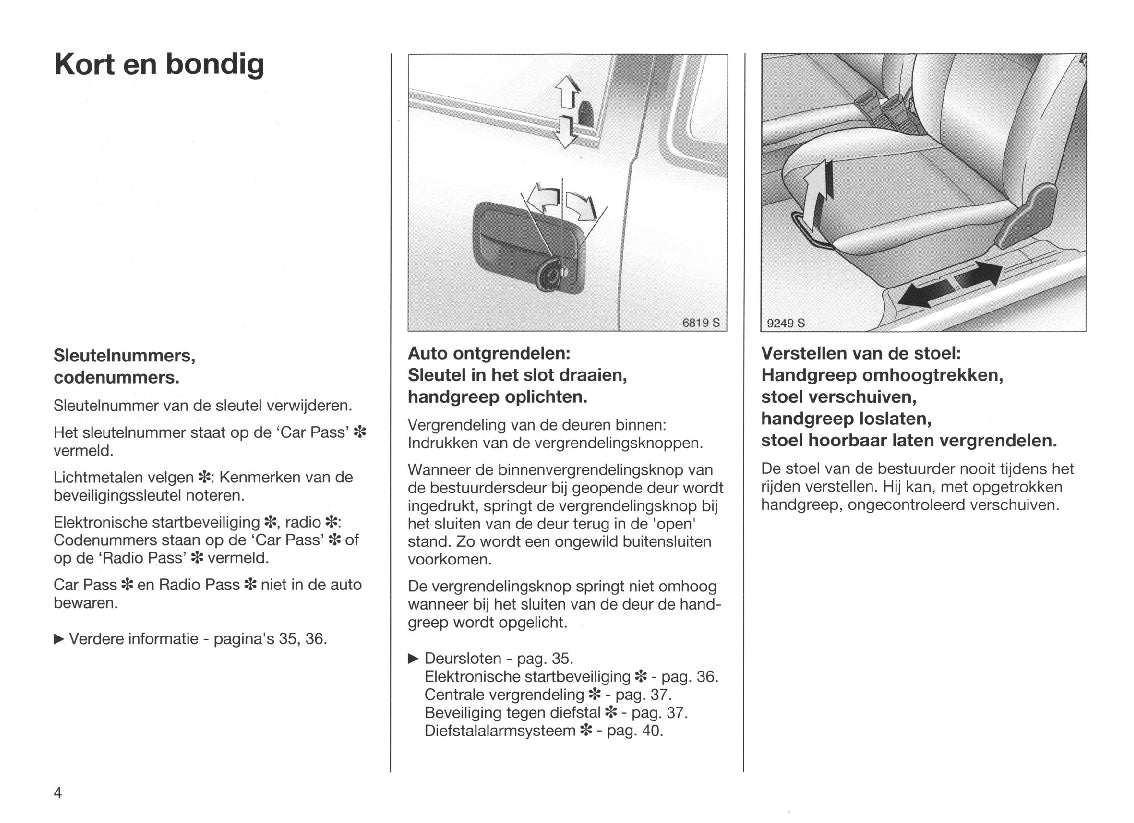 1998-2000 Opel Corsa Owner's Manual | Dutch