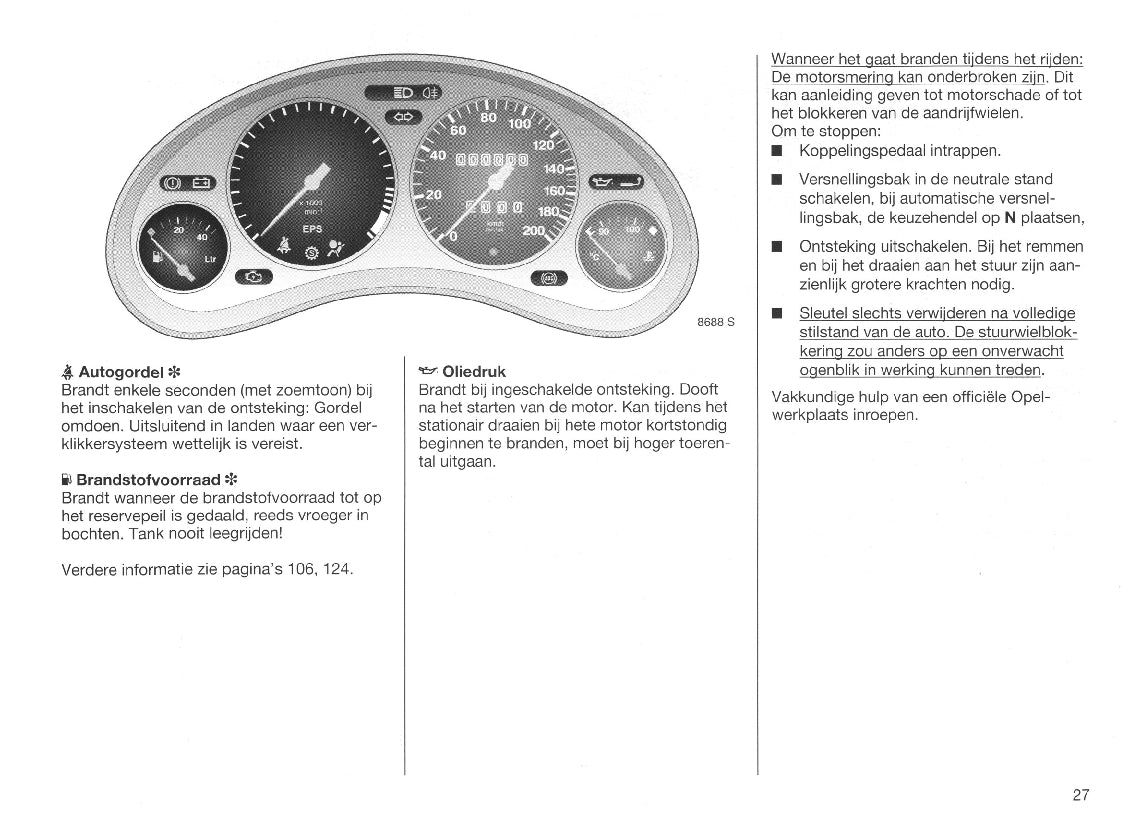 1998-2000 Opel Corsa Owner's Manual | Dutch