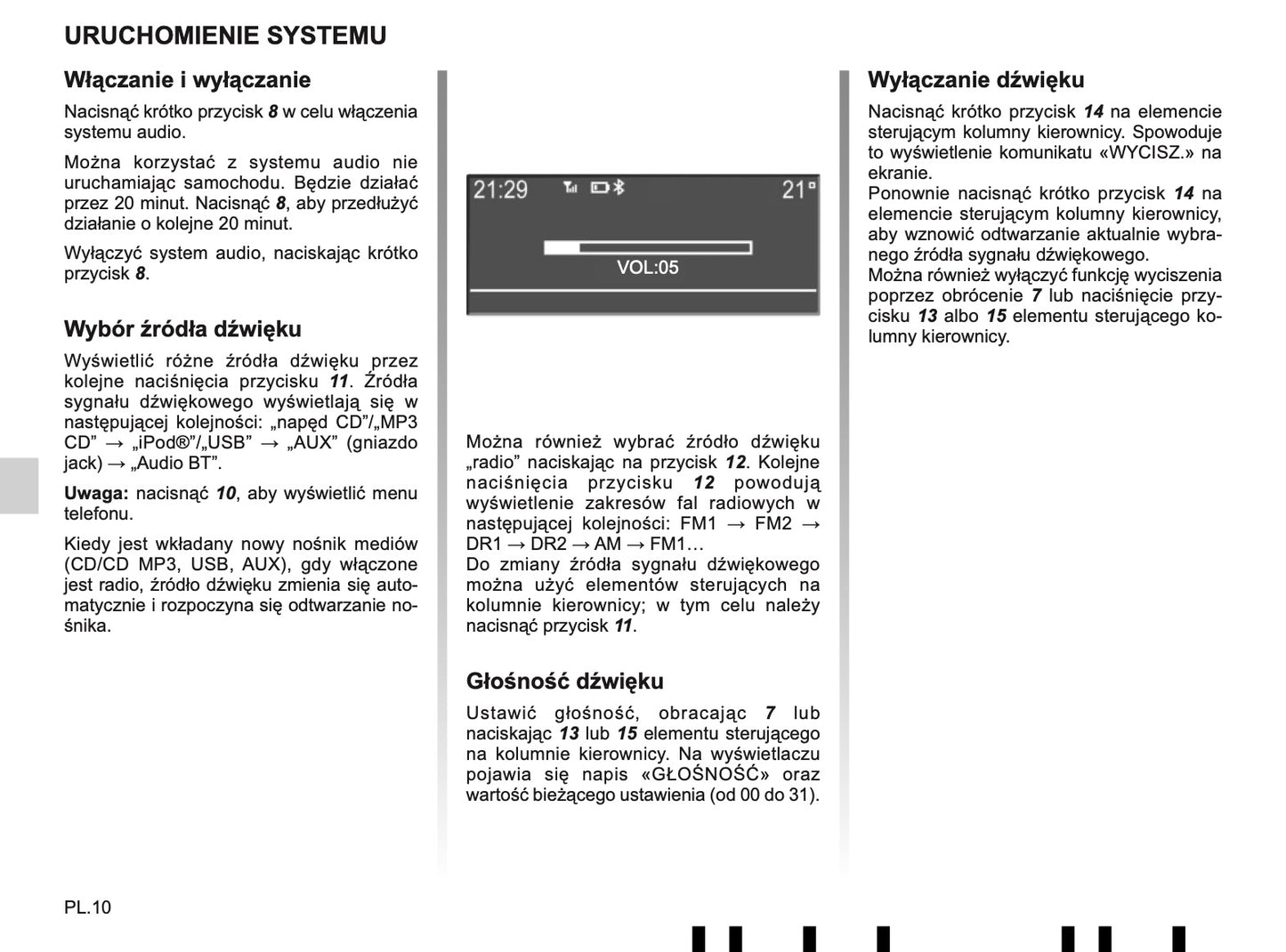 Renault Radio CD Bluetooth Instrukcja Obsługi 2016 - 2019