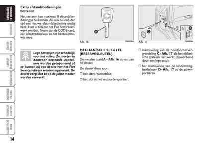 2010-2014 Fiat Idea Manuel du propriétaire | Néerlandais