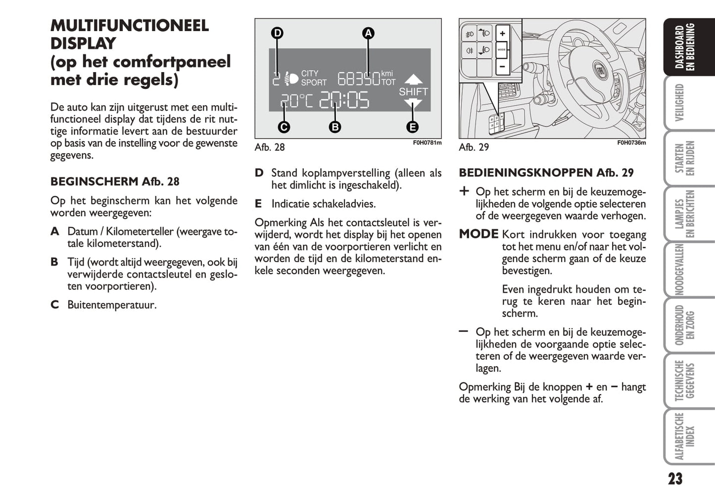 2010-2014 Fiat Idea Manuel du propriétaire | Néerlandais