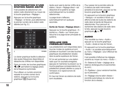 Fiat 500L Uconnect Radio Nav 7.0 Guide d'utilisation 2017 - 2023