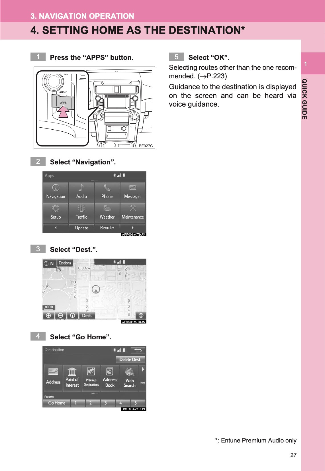 Toyota 4Runner Navigation And Multimedia System Gebruikershandleiding 2013 - 2017