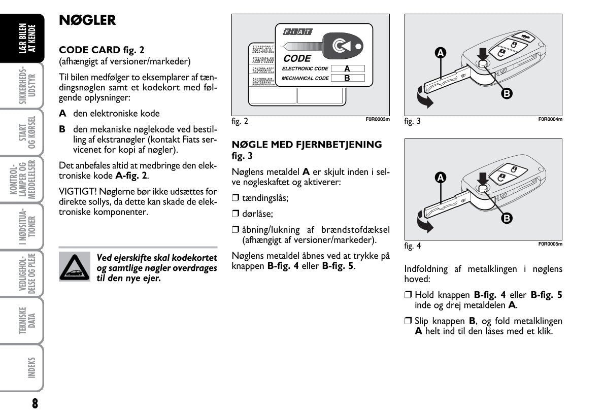 2012-2013 Fiat Linea Owner's Manual | Danish