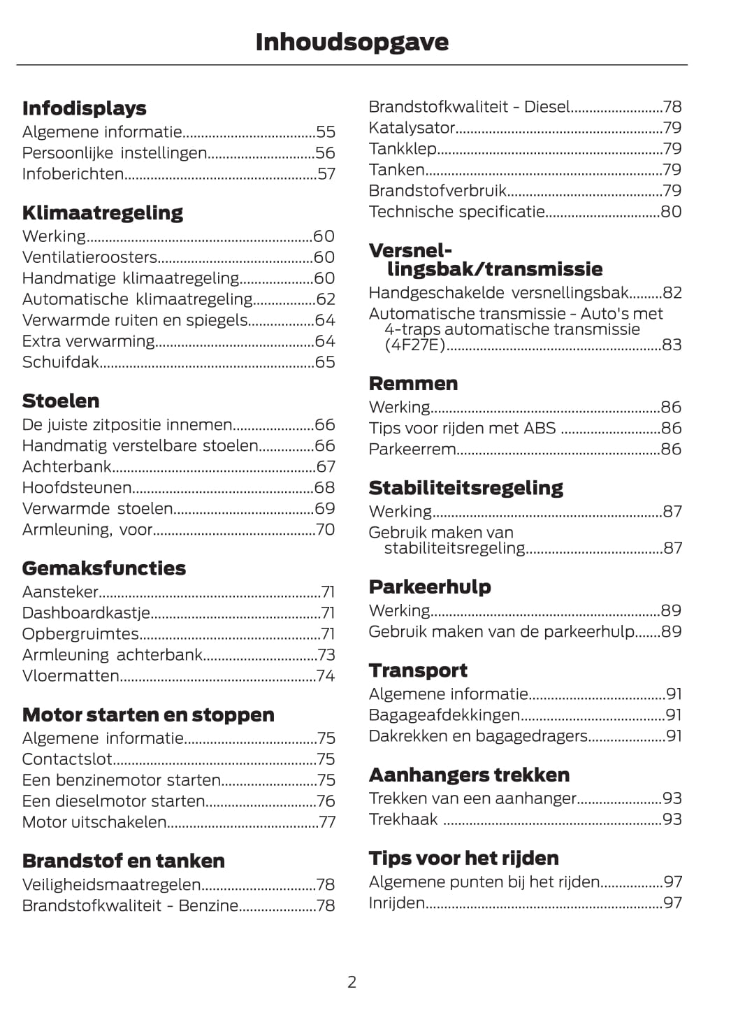 2011-2012 Ford Fusion Bedienungsanleitung | Niederländisch