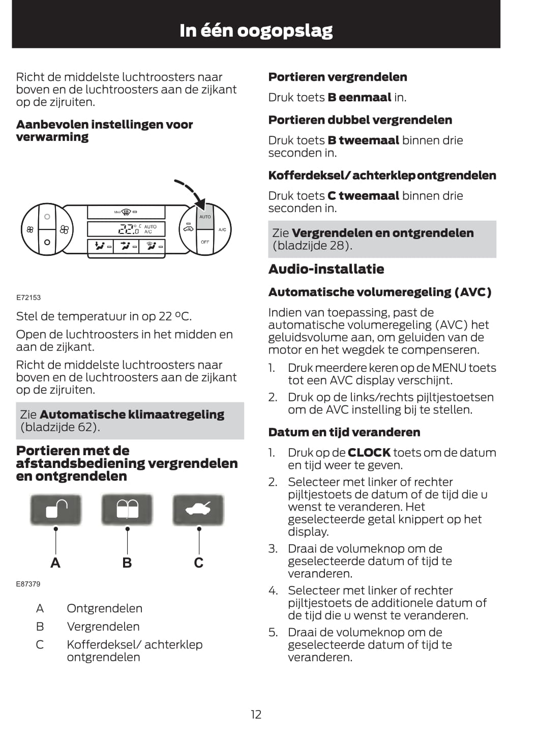 2011-2012 Ford Fusion Bedienungsanleitung | Niederländisch