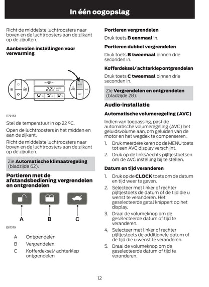 2011-2012 Ford Fusion Bedienungsanleitung | Niederländisch