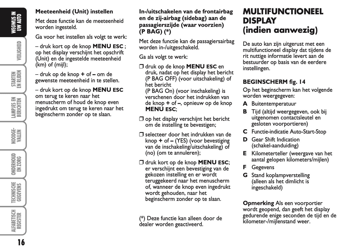 2010-2014 Ford Ka Owner's Manual | Dutch