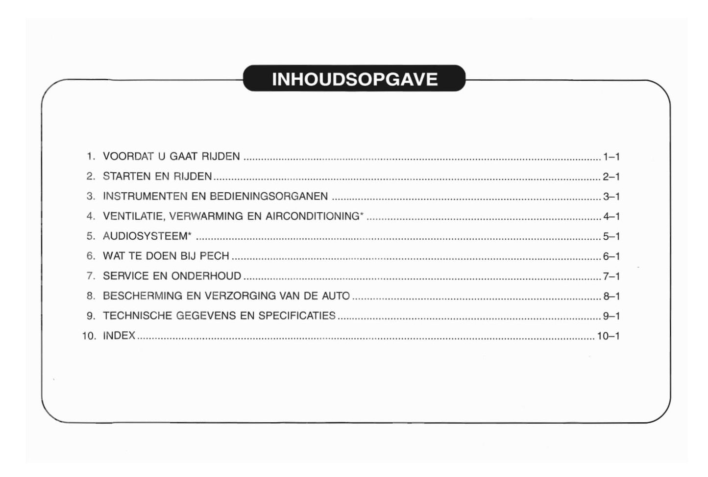 1998-2001 Daewoo Matiz Owner's Manual | Dutch