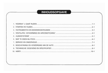 1998-2001 Daewoo Matiz Owner's Manual | Dutch